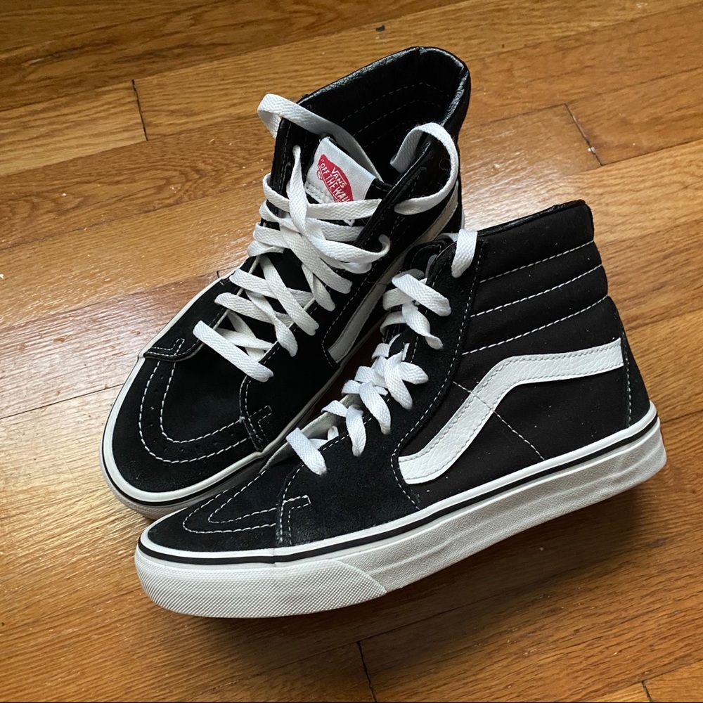 Womens Black Vans Old Skool High Tops